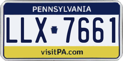 PA license plate LLX7661