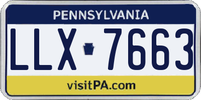 PA license plate LLX7663