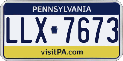 PA license plate LLX7673