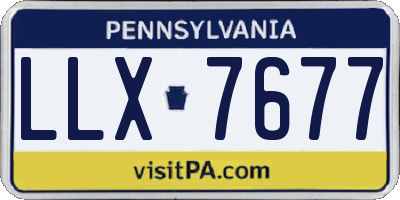 PA license plate LLX7677