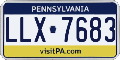 PA license plate LLX7683