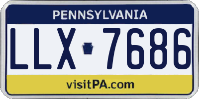 PA license plate LLX7686