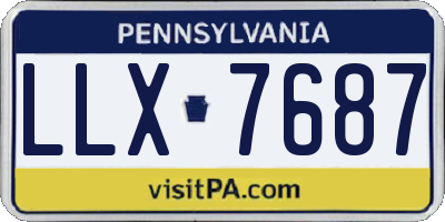 PA license plate LLX7687