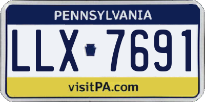 PA license plate LLX7691