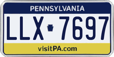 PA license plate LLX7697