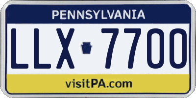 PA license plate LLX7700
