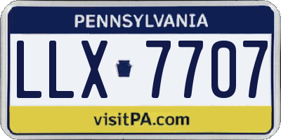 PA license plate LLX7707