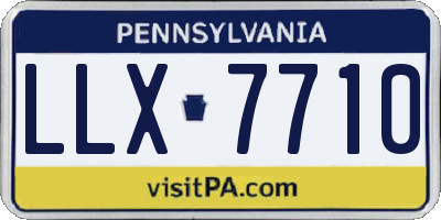 PA license plate LLX7710