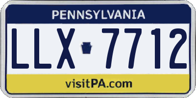 PA license plate LLX7712