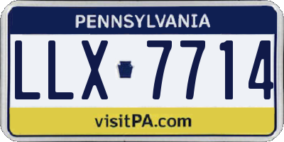PA license plate LLX7714