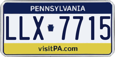 PA license plate LLX7715