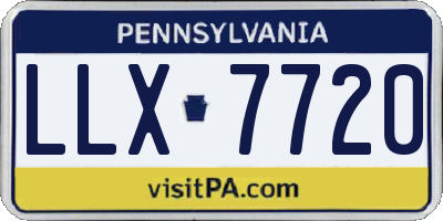 PA license plate LLX7720
