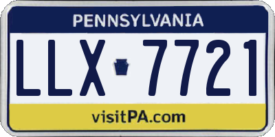 PA license plate LLX7721