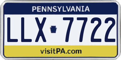 PA license plate LLX7722