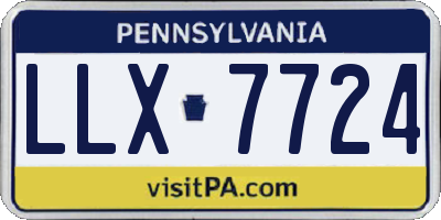 PA license plate LLX7724