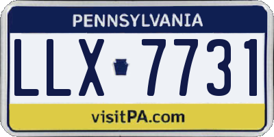 PA license plate LLX7731