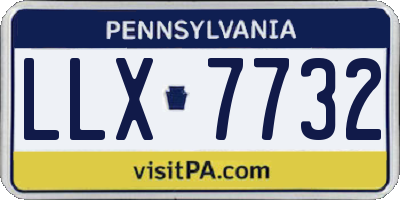 PA license plate LLX7732