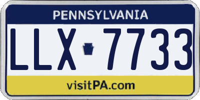 PA license plate LLX7733