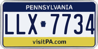 PA license plate LLX7734