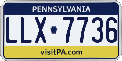 PA license plate LLX7736