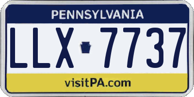 PA license plate LLX7737