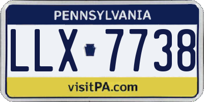 PA license plate LLX7738