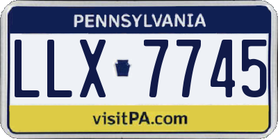 PA license plate LLX7745