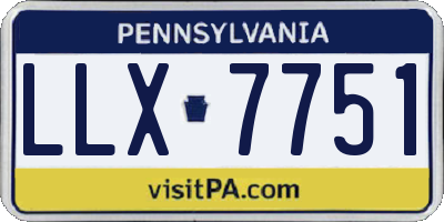 PA license plate LLX7751