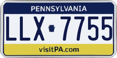 PA license plate LLX7755