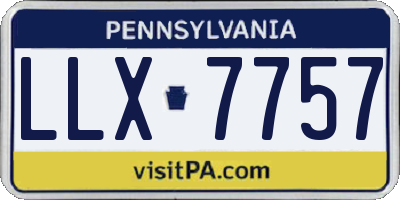 PA license plate LLX7757