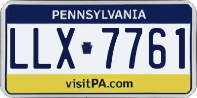 PA license plate LLX7761