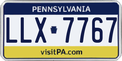 PA license plate LLX7767
