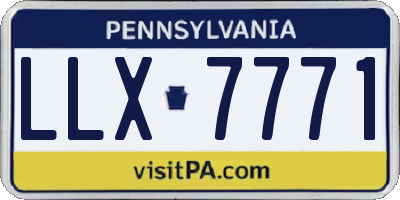 PA license plate LLX7771