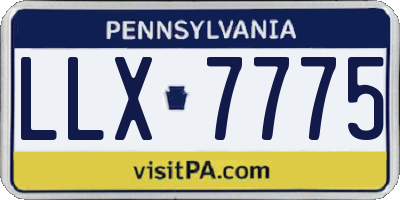 PA license plate LLX7775