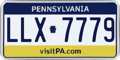 PA license plate LLX7779