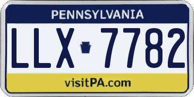 PA license plate LLX7782
