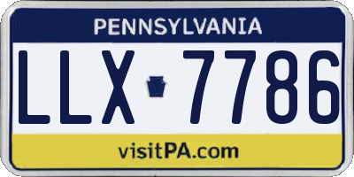 PA license plate LLX7786