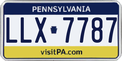 PA license plate LLX7787