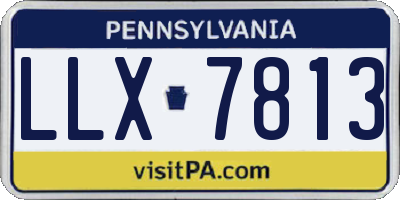 PA license plate LLX7813