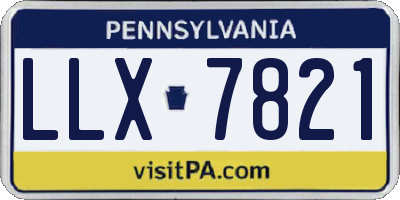 PA license plate LLX7821