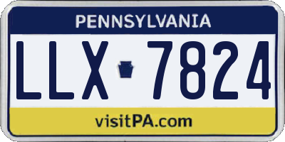 PA license plate LLX7824