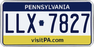 PA license plate LLX7827