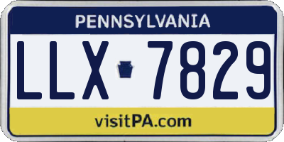 PA license plate LLX7829