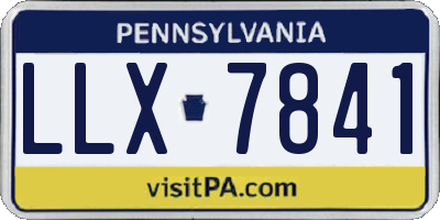 PA license plate LLX7841