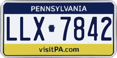 PA license plate LLX7842