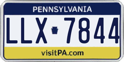 PA license plate LLX7844