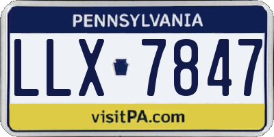 PA license plate LLX7847