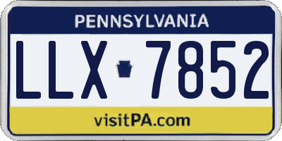 PA license plate LLX7852