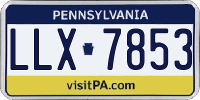 PA license plate LLX7853