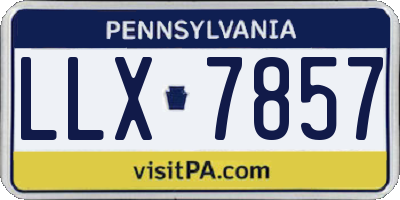 PA license plate LLX7857